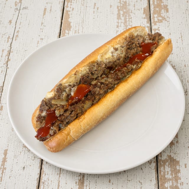 Philly Cheese Con Papas.