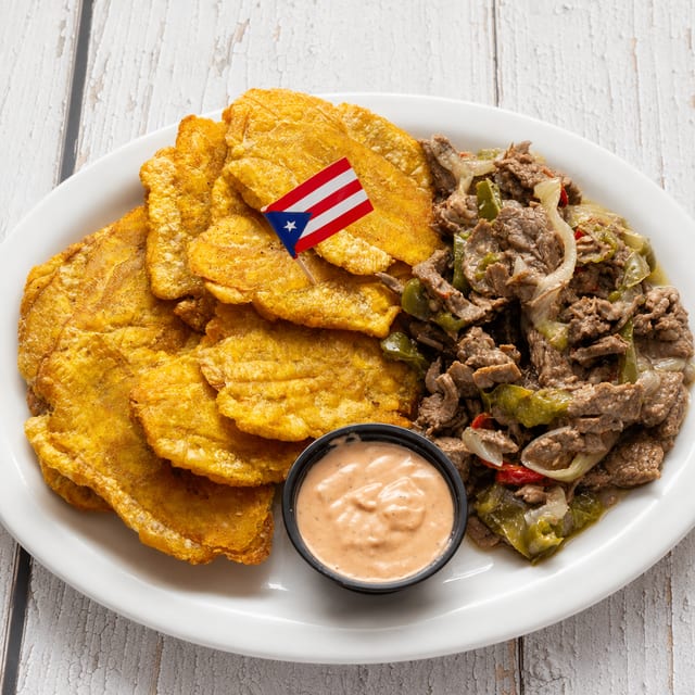 Bistec Tostones.